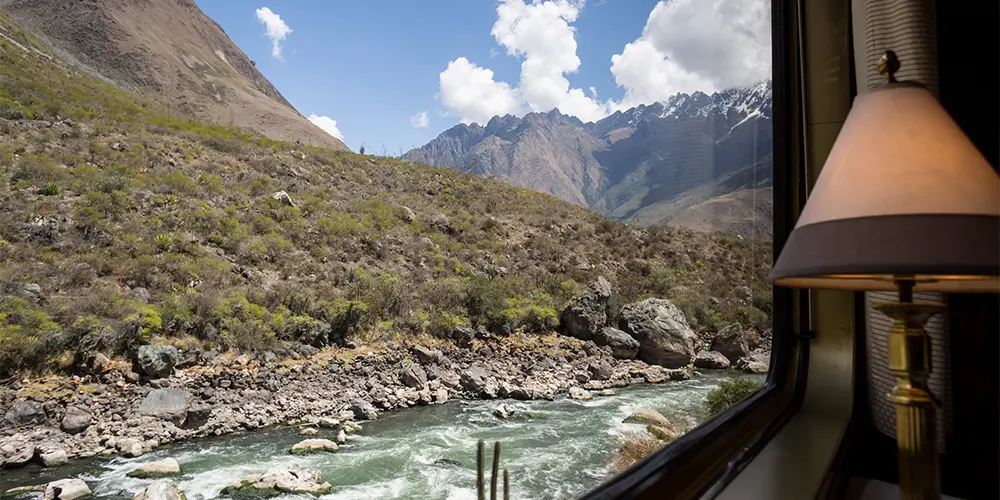 A view from the Hiram Bingham Orient Express Train