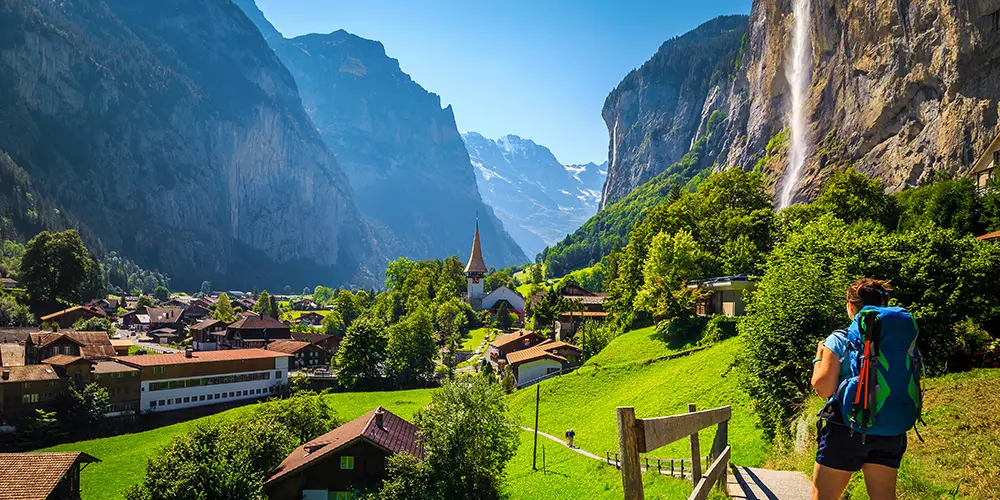 Backpacking in Lauterbrunnen, Switzerland